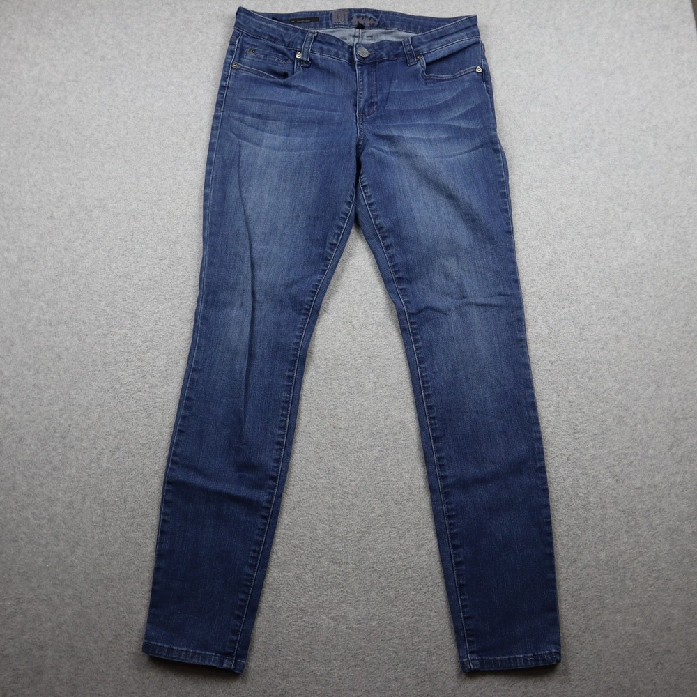 Kut from the Kloth Jeans Womens 10 Viv Toothpick Skinny Blue Stretch Denim